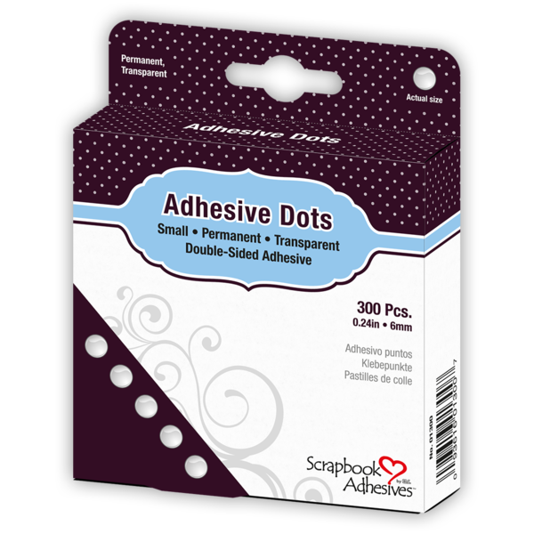 SCRAPBOOK ADHESIVES BY 3L Dodz Klebepunkte Klein – 300 Stück, Transparent, Für Basteln & Scrapbooking